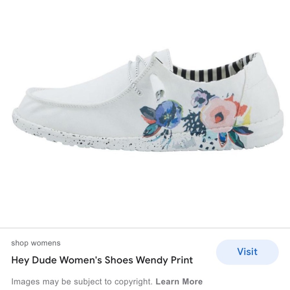Floral Hey Dude Wendy Slip Ons